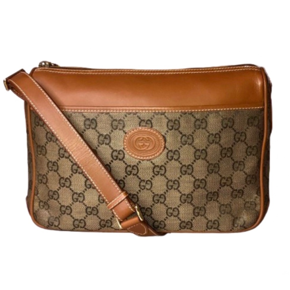 Authentic Vintage GUCCI GG Supreme 1980s Mint Condition Adjustable Crossbody Bag